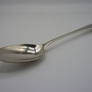 1799 Solid Silver Serving Spoon: Antique Old English Monogrammed Spoon