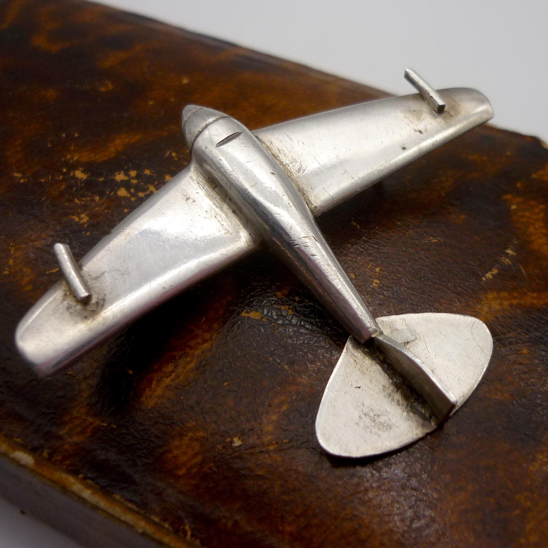 Vintage 1940's 958 Silver Airplane Brooch - Etsy