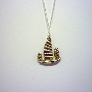 Segelboot Charm Halskette