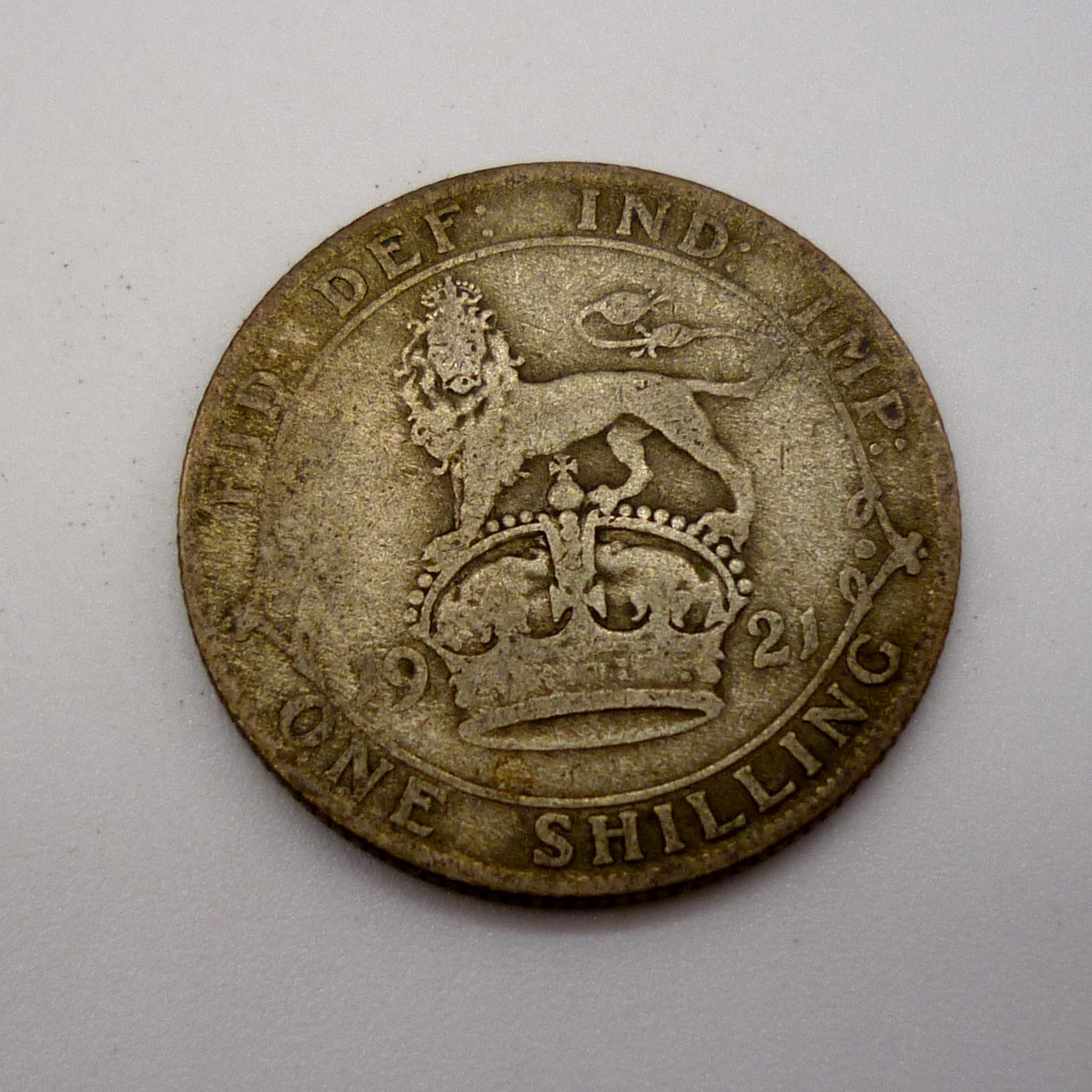 1921 Silver Shilling Coin, George VI Old English Money, Great British  Currency - Etsy