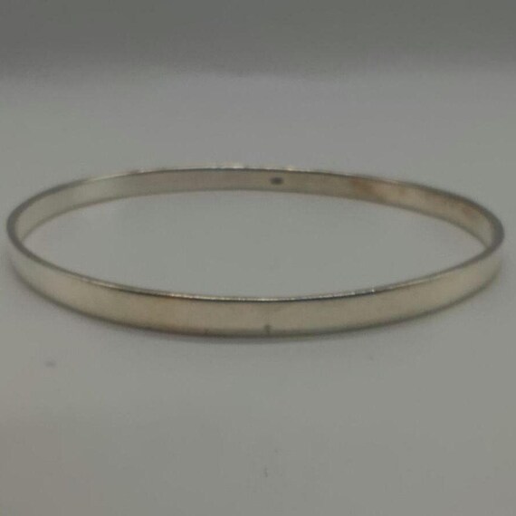 Plain Thin Silver Stacking Bangle - image 9