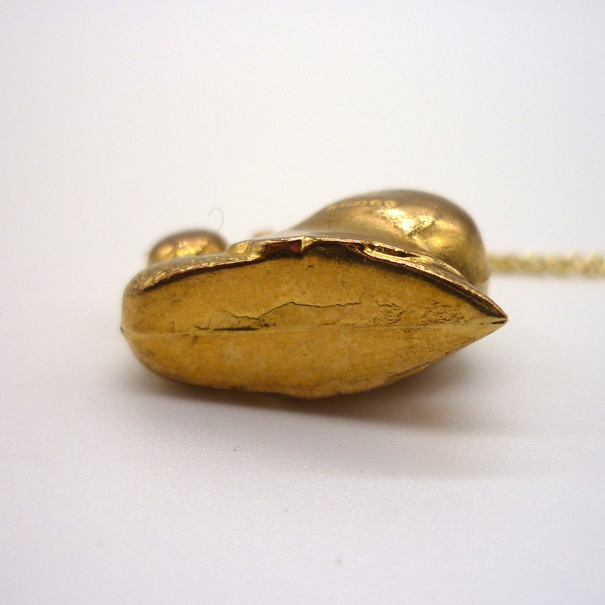 Vintage Gold Snail Charm Pendant Necklace | Etsy