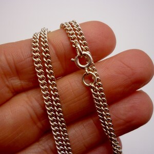 Vintage Solid Silver Oval Filigree Locket on Curb Chain image 8