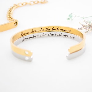 Personalised Cuff Bracelet, Personalized Jewelry, Engraved Bracelet, Gold Cuff Bracelet, Graduation Gifts for her, Custom Christmas Gifts