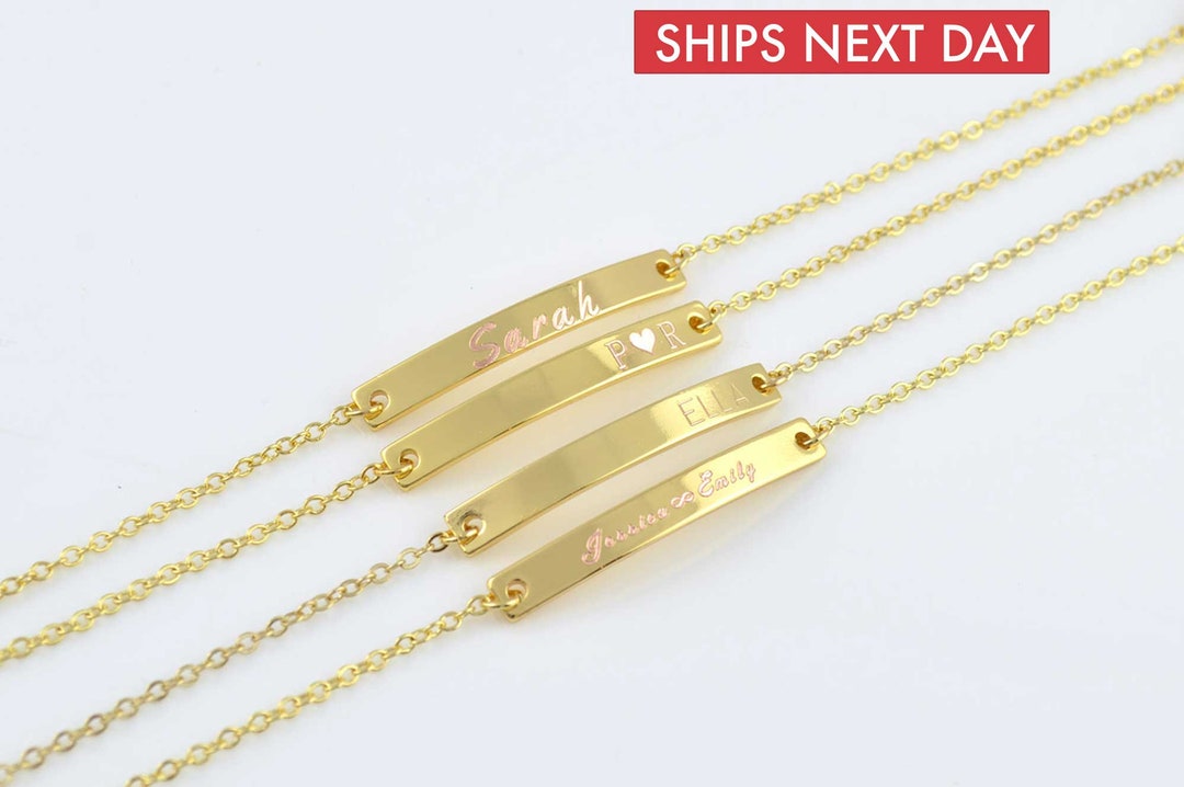 Gold Bracelet, Name Bracelet, Personalised Bracelet, Roman Numerals