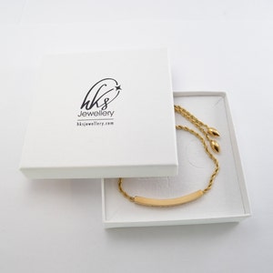 Bracelet chaîne curseur écriture manuscrite, cadeaux personnalisés pour elle, collier en or, souvenir signature personnalisé, cadeau commémoratif significatif image 10