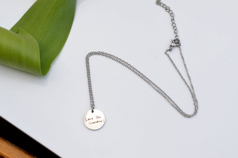 Handwriting Necklace, Personalised Gifts for Her, Gold Necklace, Personalized Signature Keepsake, Memorial meaningful gift, Engraved Gift image 9