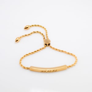 Pulsera deslizante árabe, joyería islámica Regalos Ramadán Eid, pulsera con nombre personalizado, regalo musulmán, joyería personalizada Bismillah para ella imagen 5