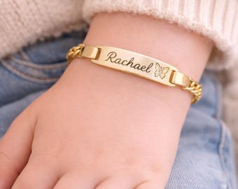 14K gouden armband babynaam, personaliseer armband babymeisje of jongen, kindercadeaus, geschenken pasgeborene, gepersonaliseerde sieraden, aangepaste armband