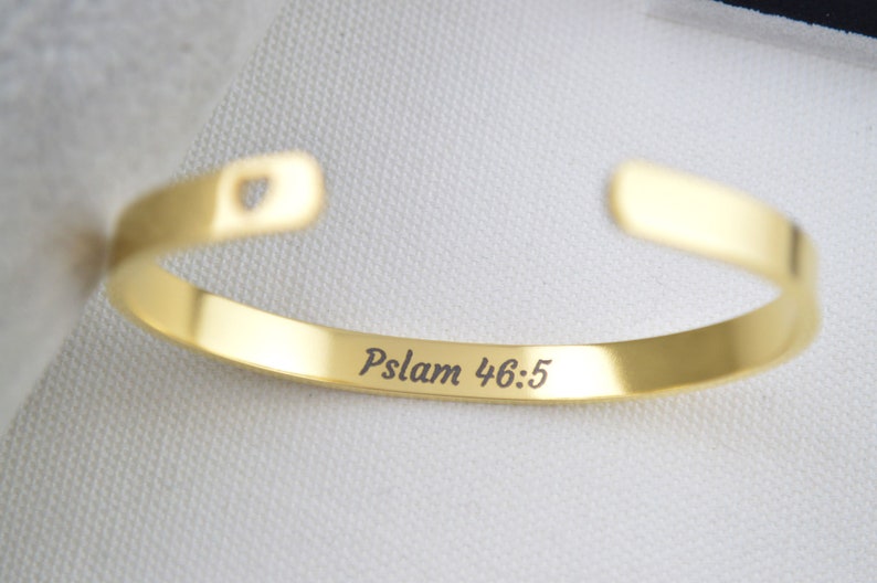 Christian Cuff Bracelet Hypoallergenic Stainless Steel Etsy