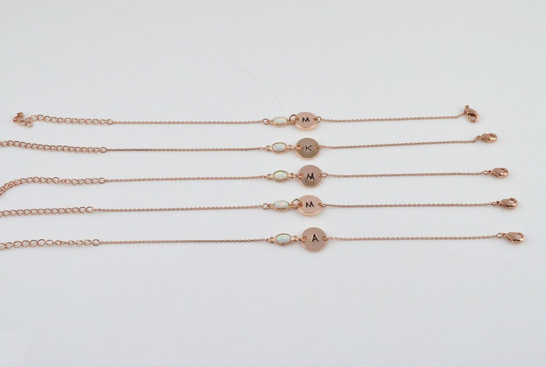 Rose Gold Opal Bracelet Delicate Bracelet Opal Jewelry | Etsy