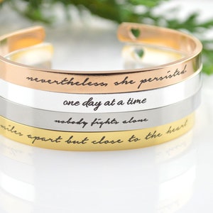 Personalized cuff bracelet, Custom cuff, Engraved Jewelry, Personalised Name Jewellery, Quote cuff, Meaningful cuff, Inspirational cuff