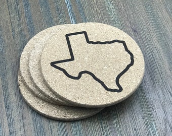 Texas Cork Coasters