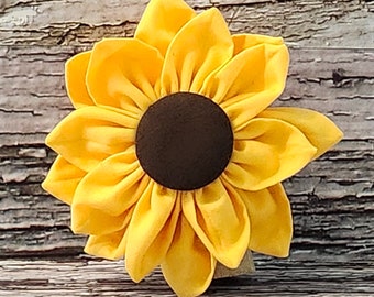 Sunflower Dog Collar Flower • Pet Fashion • Dog Wear • Collar Corsage for Dogs