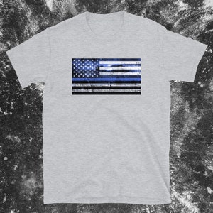 Back The Blue - Patriotic Thin Blue Line American Flag Police Unisex T-Shirt