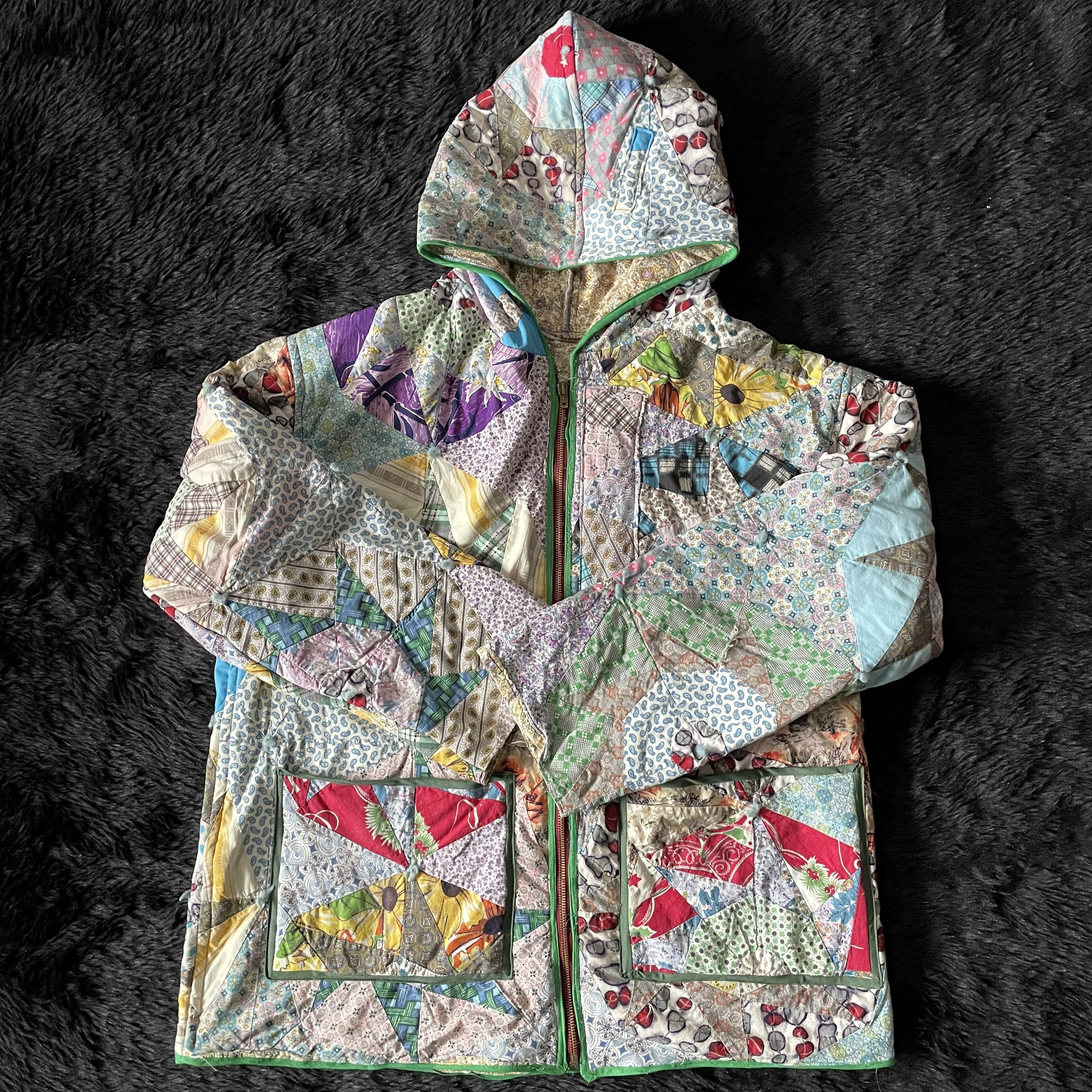 ジャケット・アウター vintage fabric feed sack jacket vintage fabric feed sack jacket
