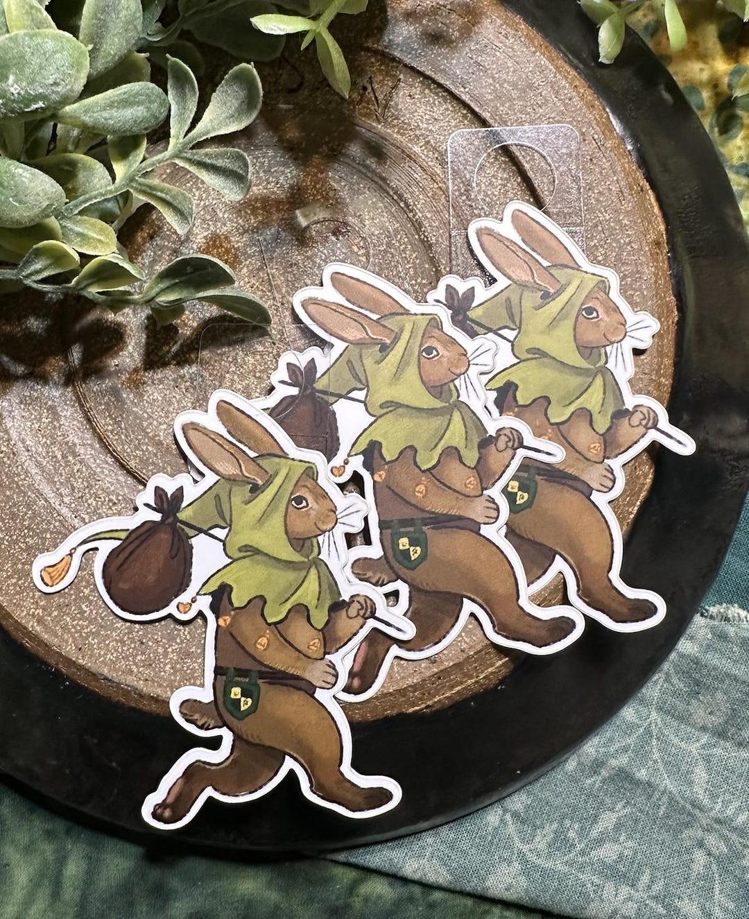 Wandering Rabbit- Vinyl Sticker - Etsy