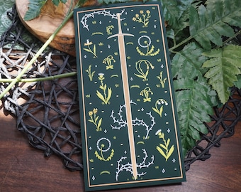 Golden Sword: Hand Embellished Art Print