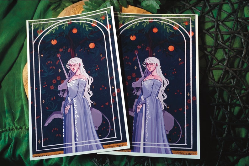 The Lady Amalthea: The Last Unicorn Fanart Print image 3