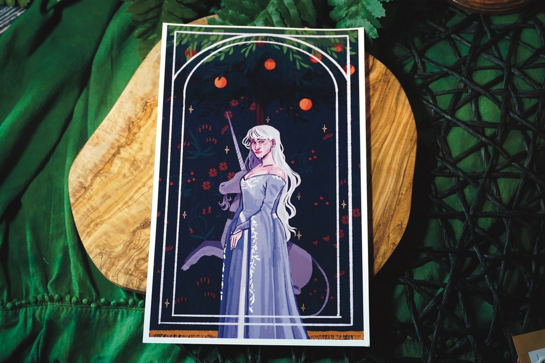 The Lady Amalthea the Last Unicorn Fanart Print Etsy