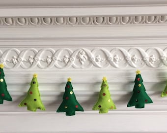 Christmas tree bunting - Christmas tree garland - Christmas bunting - Christmas garland - Christmas decoration