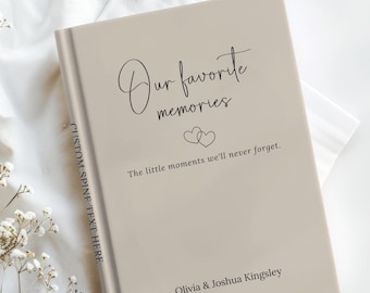 Couples Memory Book Keepsake Personalized Couples Journal Anniversary Gift Record Your Moments Engagement, or Wedding Gift