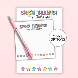 Personalized Speech Language Pathology Post-it® Notes Speech Therapy Office Accessory SLP Graduation Gift Preppy Stationery Custom Memo Pads