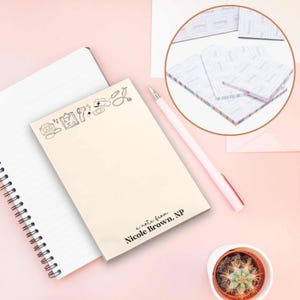 Pflegehelferin Personalisierte Post-it® Notes Abschlussgeschenk PN Woche Wertschätzung Geschenk für neuen Job APRN CEP Custom Notepad Bild 7