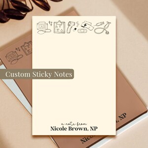 Nurse Practitioner Personalized Post-it® Notes Graduation Gift NP Week Appreciation Gift for New Job APRN CNP Custom Notepad