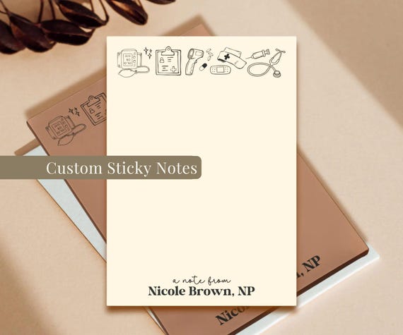 Nurse Practitioner Personalized Post-it® Notes Graduation Gift NP Week Appreciation Gift for New Job APRN CNP Custom Notepad