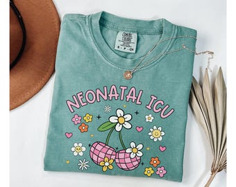 Retro Cherry NICU Nurse Shirt Thank You Gift for Neonatal Nurse Practitioner Crewneck RN Graduation Gift Intensive Care Unit Tech Tshirt