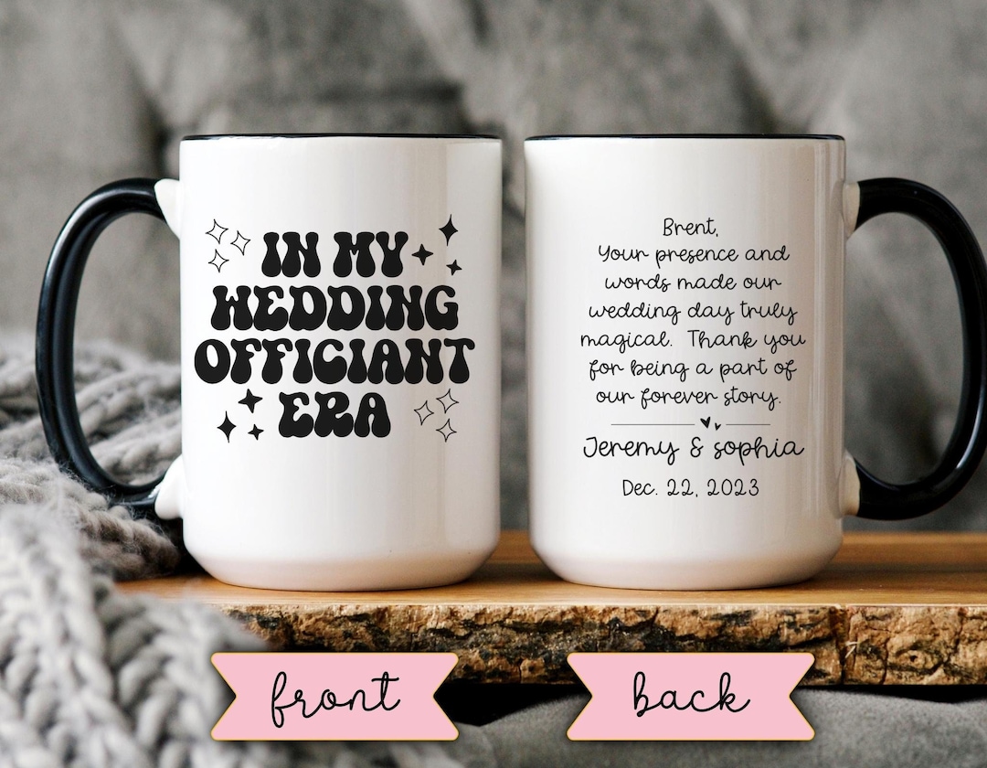 Officiant Gift Custom in My Wedding Officiant Era Gift Men Woman