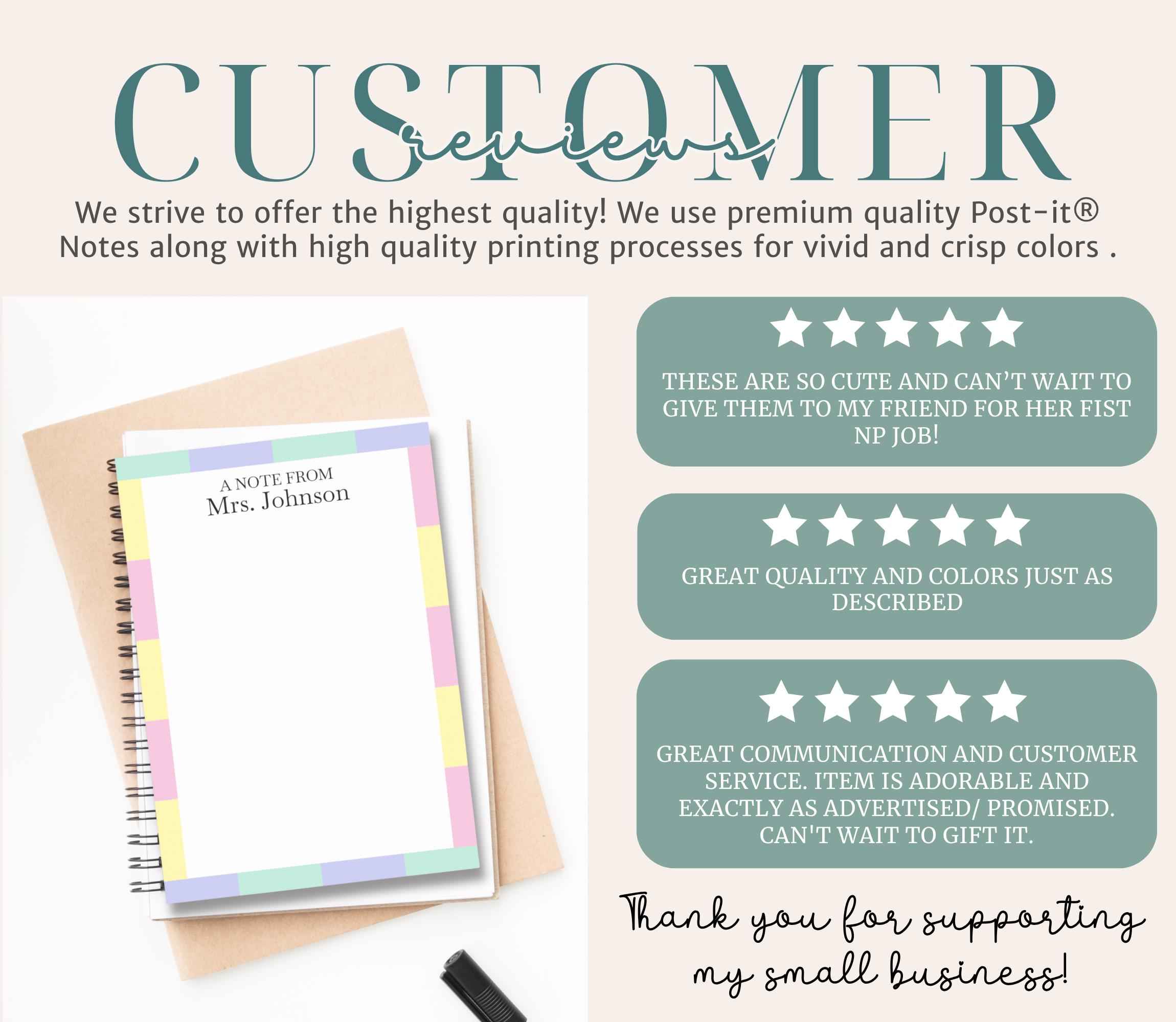 Teacher Appreciation Gift Personalized Notepad Customizable End of Year ...