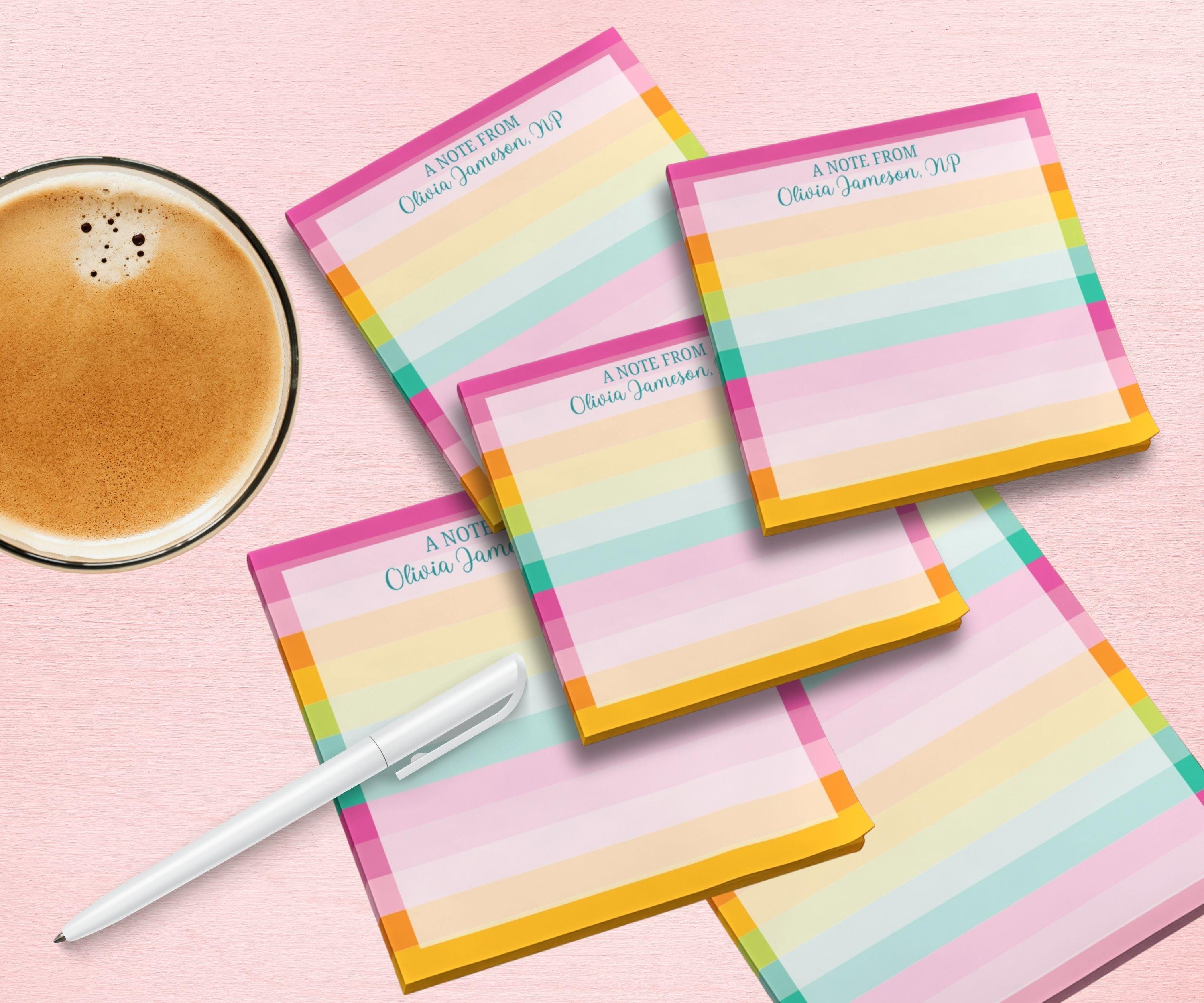 Personalized Bright Sticky Note Pad Custom Name Memo Post-it® Notes ...