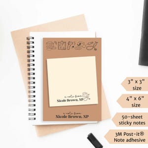 Pflegehelferin Personalisierte Post-it® Notes Abschlussgeschenk PN Woche Wertschätzung Geschenk für neuen Job APRN CEP Custom Notepad Bild 2