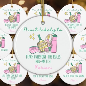 Personalized Pickleball Ornament Custom Pickleball Gift with Name Funny Pickleballer Christmas Keepsake Pickleball Lover Group Ornament 2026