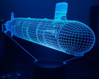 US Navy Virginia Class Submarine - 3D Lamp