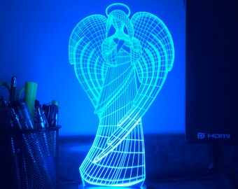 Angelic Angel - 3D Optical Illusion Lamp