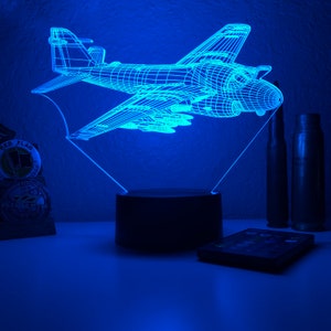 A-10 Warthog 3D Optical Illusion Lamp With Remote