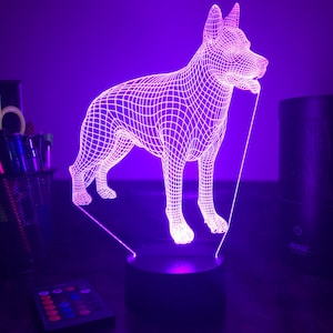 German Shepherd Dog 3D Illusion Lamp