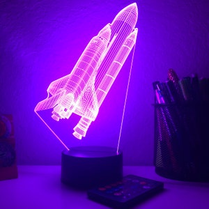 Space Shuttle - 3D Optical Illusion Lamp