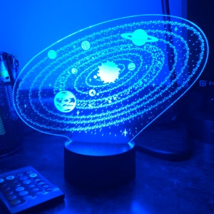 Outer Space Solar System  - 3D Optical Illusion Lamp
