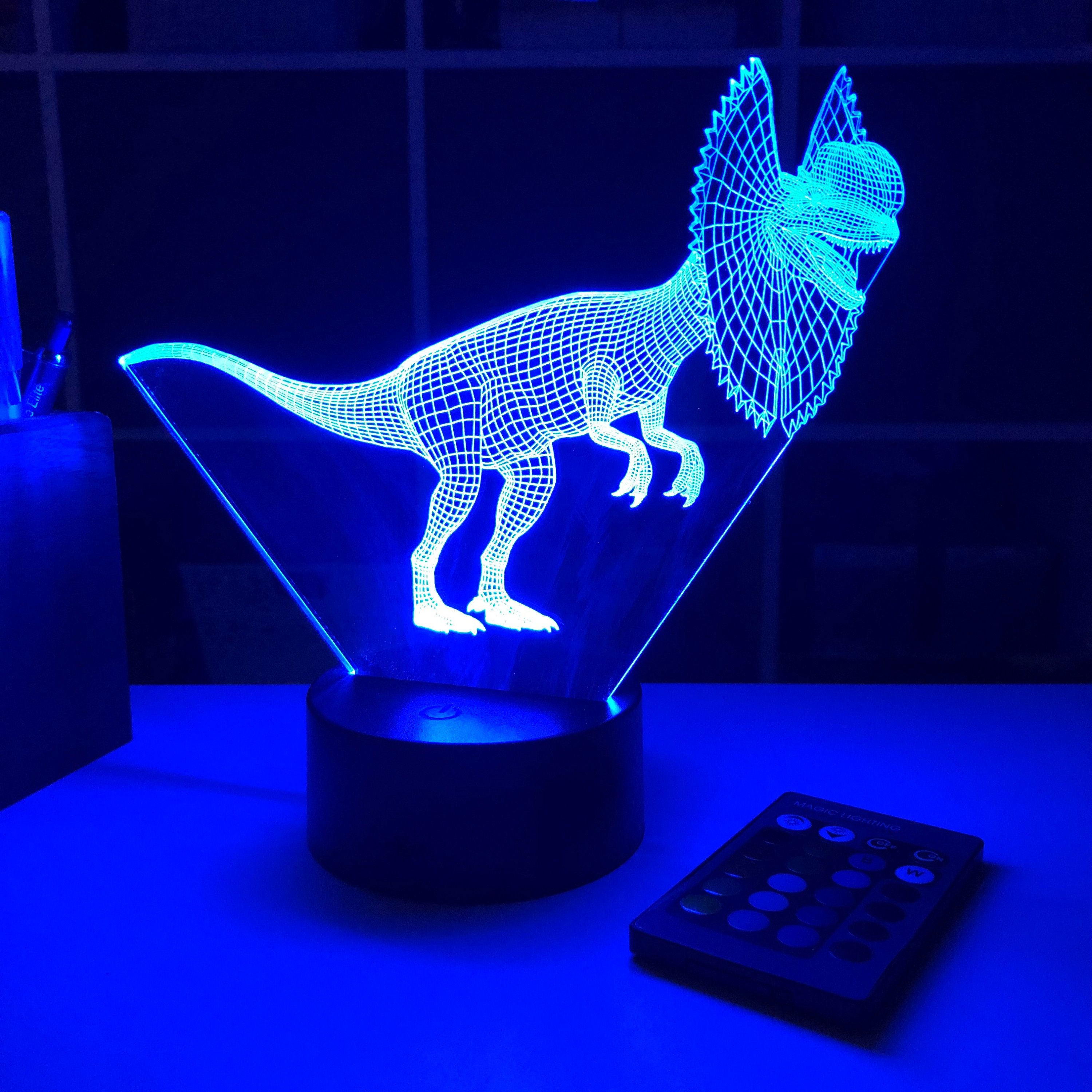 Details about   3D illusion Dinosaur LED USB table Night Lamp Light Bedroom Decors Children Gift 