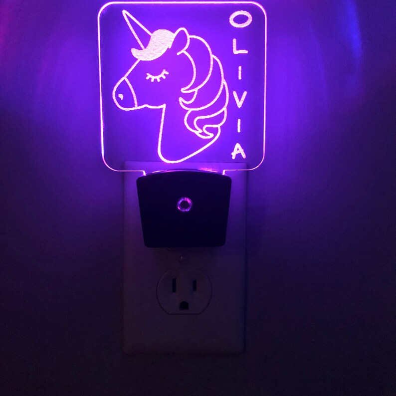 Unicorn Personalized 3d Optical Illusion Lamp Mini Night Image 0