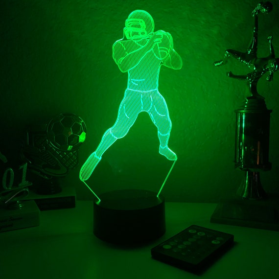 Football Player V2 3D Optical Illusion Lamp Etsy Australia