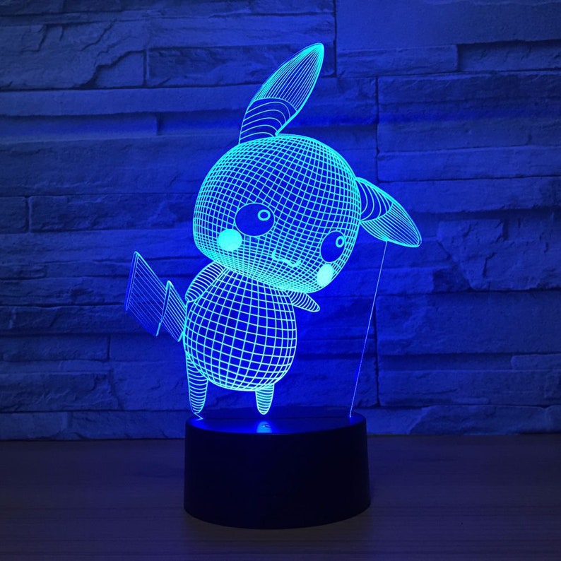 Pokemon Pikachu 3d Optical Illusion Lamp Night Light Image 0