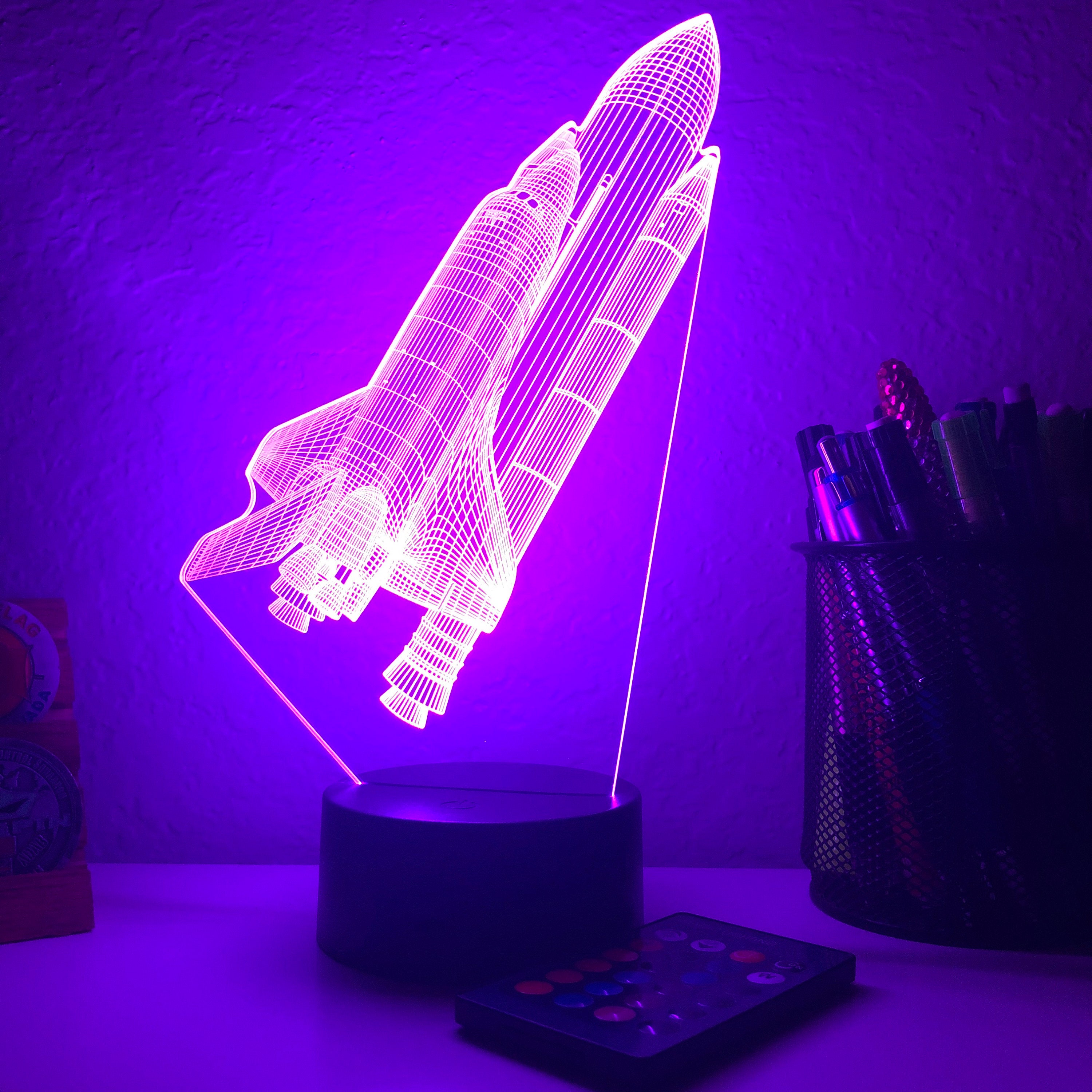 Space Shuttle 3D Optical Illusion Lamp 