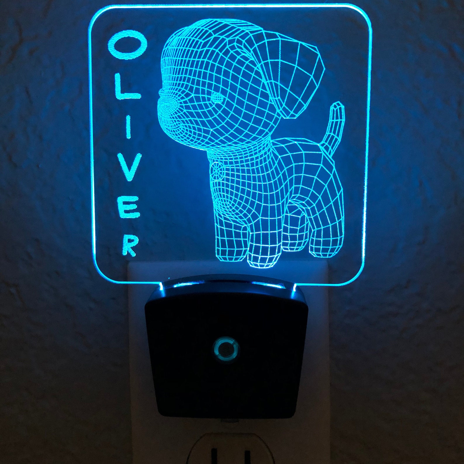 Puppy Dog Personalized Night Light Etsy