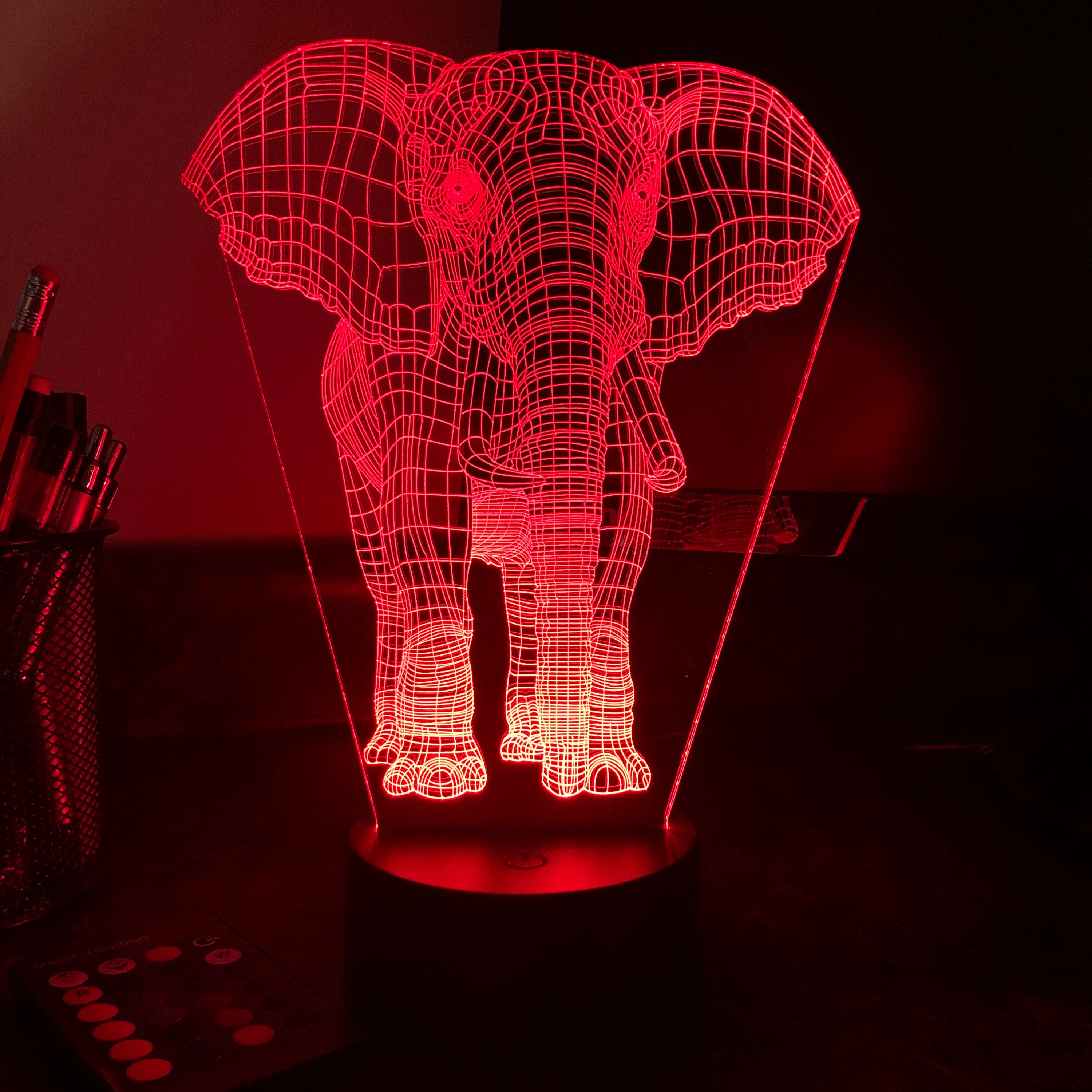 Elephant 3d lamp deals