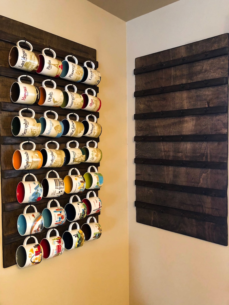 Wall Mounted Coffee Mug holder Coffee Cup Rack Coffee | Etsy